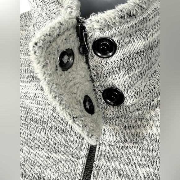 Kuhl Alaska Long Zip Front Sweater Jacket Heather Gray Black Marbled Size Small - Picture 14 of 16